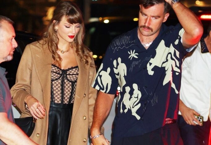 Taylor Swift pairs Gucci corset with Dior Saddle bag for NYC date night with Travis Kelce