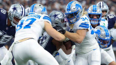 Detroit Lions Aidan Hutchinson carted off field against Dallas Cowboys