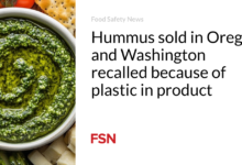 Hummus sold in Oregon and Washington recalled because of plastic in product