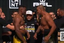 Francis Ngannou and Renan Ferreira dragged apart by security in heated final face-off ahead of PFL Super Fights showdown