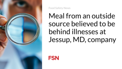 Meal from an outside source believed to be behind illnesses at Jessup, MD, company