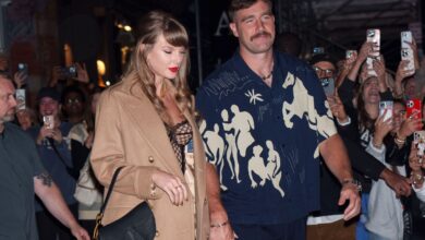 Taylor Swift and Travis Kelce Stroll Through Indianapolis, Hand in Hand