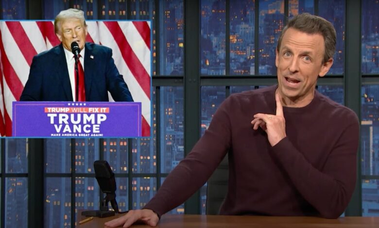 Seth Meyers Jokes He Can No Longer Cry After Trump’s Reelection: ‘Drier Than a Joe Biden Story’ | Video