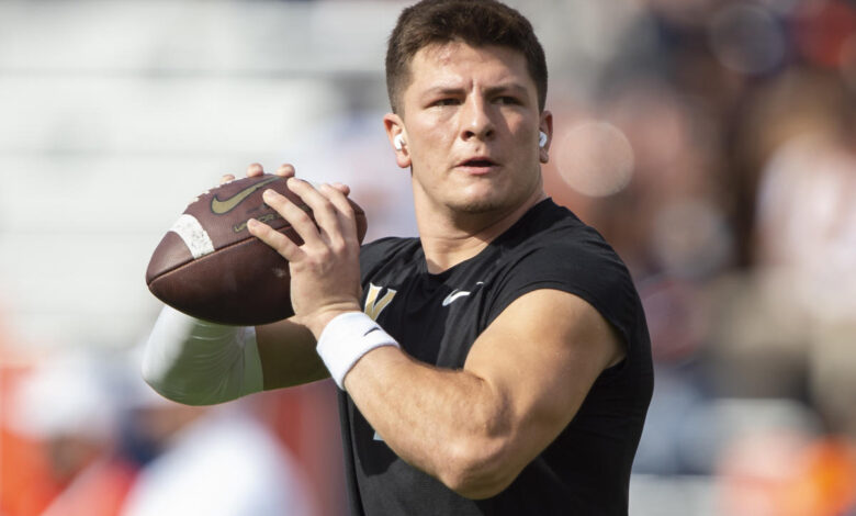 Vanderbilt QB Diego Pavia sues NCAA in effort to add another year of eligibility