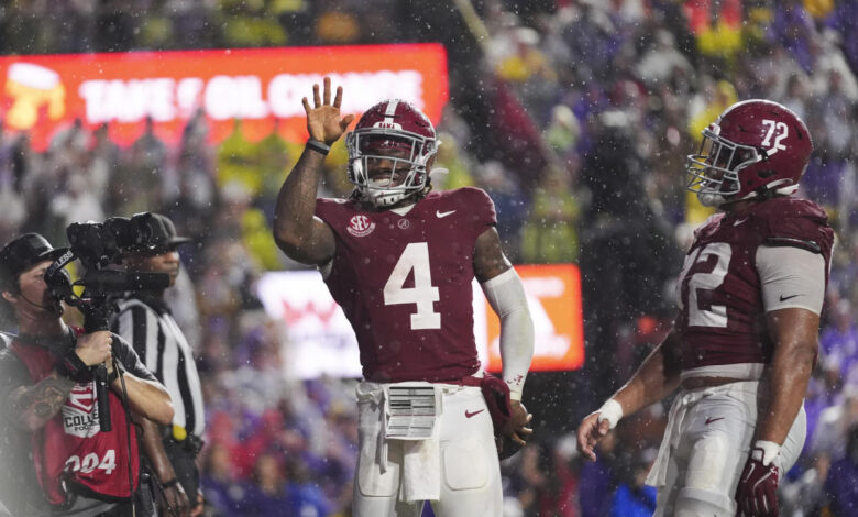 Jalen Milroe runs wild as Alabama delivers a crushing blow to LSU