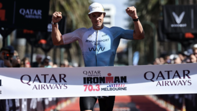 Jarrod Osborne and Ellie Salthouse triumph at Ironman 70.3 Melbourne