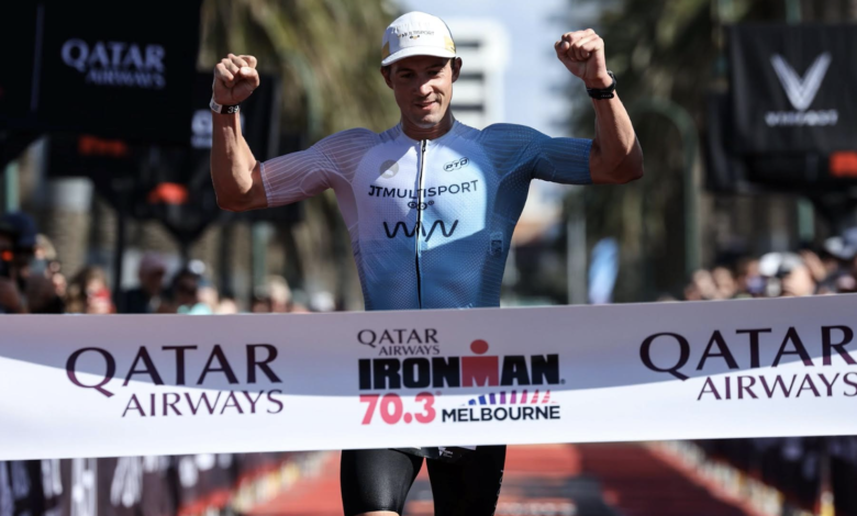 Jarrod Osborne and Ellie Salthouse triumph at Ironman 70.3 Melbourne