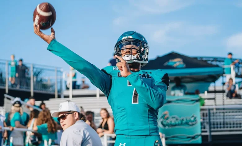 Coastal Carolina QB dismissed from the team following arrest for possession of drugs & gun