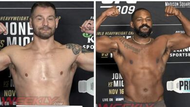 UFC 309 main event weigh-in video: Jon Jones vs. Stipe Miocic