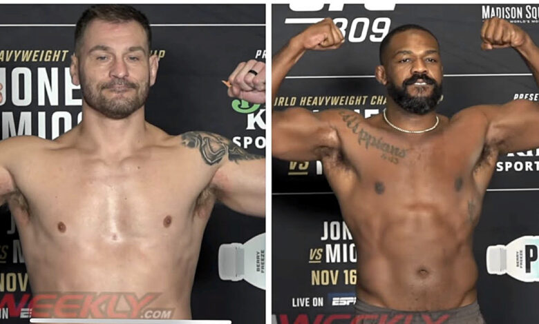 UFC 309 main event weigh-in video: Jon Jones vs. Stipe Miocic