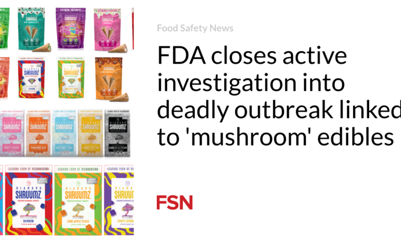 FDA closes active investigation into deadly outbreak linked to ‘mushroom’ edibles