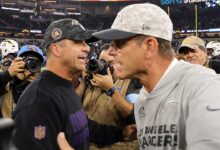 John Harbaugh’s gutsy fourth-down call is ‘turning point’ in Ravens’ win over Chargers, brother Jim                          Nov 26, 2024