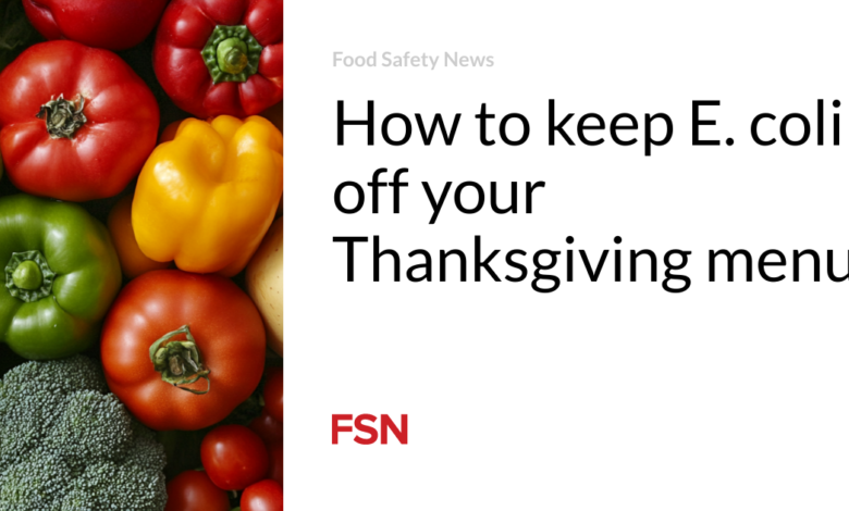 How to keep E. coli off your Thanksgiving menu