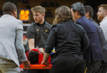 Missouri star Caleb Grill taken to hospital, is responsive after scary head and neck injury in win over Lindenwood