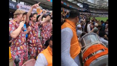 Watch: Fans wear Rishabh Pant’s face masks and dance on dhol beats at Gabba test