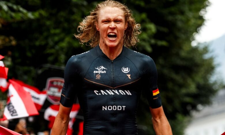 Red Bull and Kienle announce signing of German triathlon prodigy as Santa Sebi gives out wings