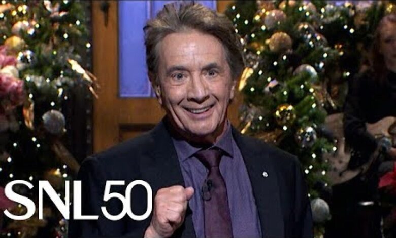 Martin Short brings holiday joy (and roasts) to his musical SNL monologue