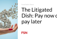 The Litigated Dish: Pay now or pay later