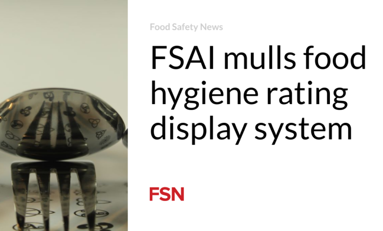 FSAI mulls food hygiene rating display system