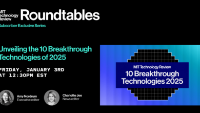 Roundtables: Unveiling the 10 Breakthrough Technologies of 2025