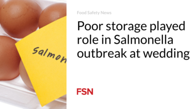 Poor storage played role in Salmonella outbreak at wedding