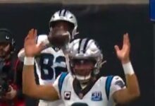 Bryce Young pulled a Stephen Curry and celebrated his touchdown before it was caught