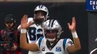 Bryce Young pulled a Stephen Curry and celebrated his touchdown before it was caught