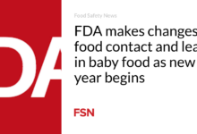 FDA makes changes in food contact and lead in baby food as new year begins