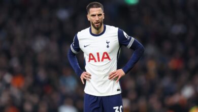 Rodrigo Bentancur injury: Tottenham man stretchered off after missed header attempt in EFL clash vs. Liverpool