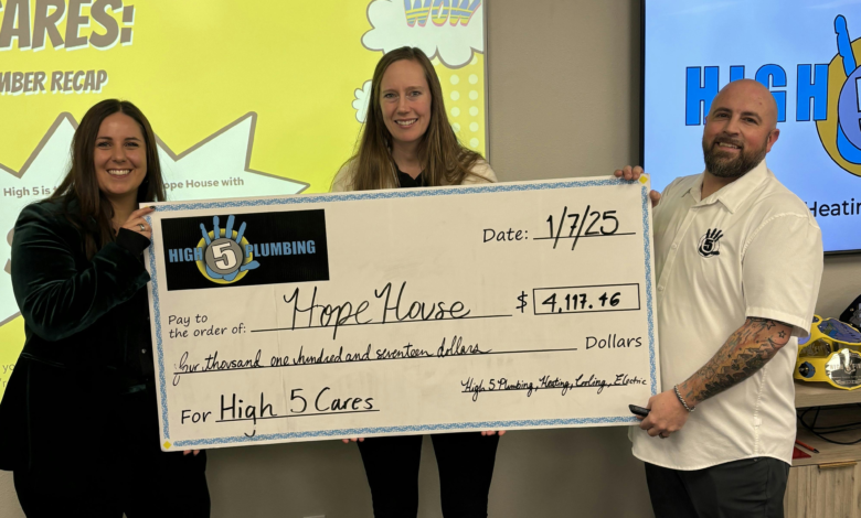 High 5 Plumbing, Heating, Cooling & Electric Donates Over $25,000