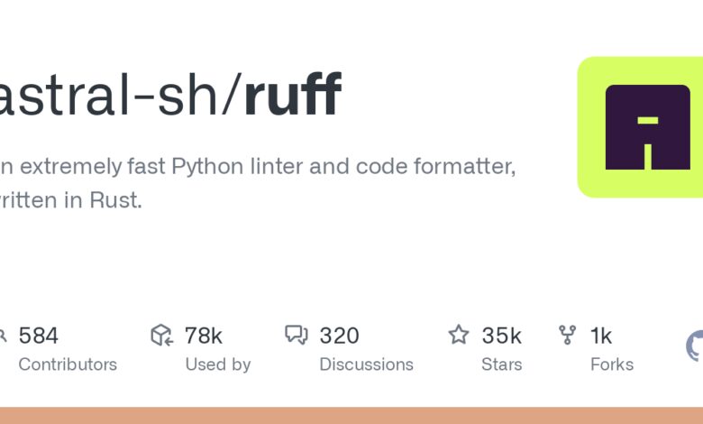 Ruff: Python linter and code formatter written in Rust