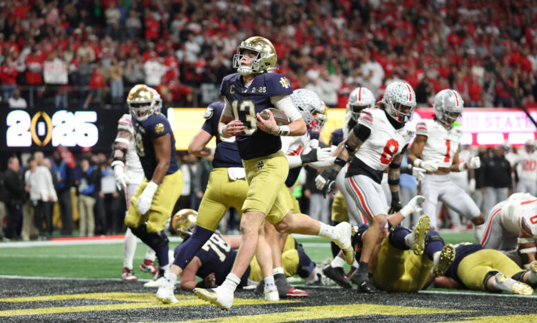 ‘Sling the rock and trust your guys’: How Riley Leonard made himself an Irish legend despite Notre Dame’s title game loss