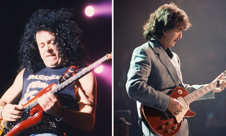 “I gave him my Les Paul to use, which, just by him holding it, increased its value by like a million dollars”:  In 1992, Steve Lukather was still getting over meeting his Beatles icon – then there was a knock on the stage door