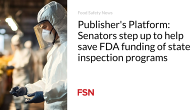 Publisher’s Platform: Senators step up to help save FDA funding of state inspection programs