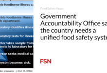 Government Accountability Office says the country needs a unified food safety system