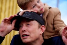 Elon Musk’s Son Picks His Nose and Wipes It on Donald Trump’s Desk