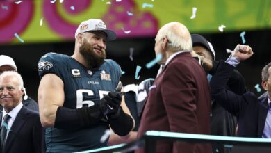 Lane Johnson is looking forward to “many more years to come” with the Eagles