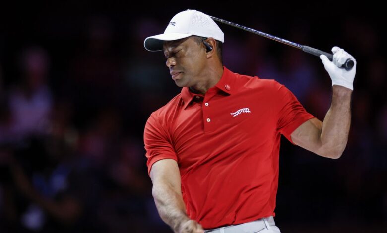 In first TGL match since his mother’s passing, Tiger Woods did not look like himself