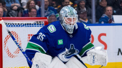 Canucks place goaltender Thatcher Demko on IR, recall young D-man