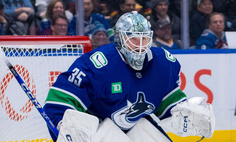 Canucks place goaltender Thatcher Demko on IR, recall young D-man