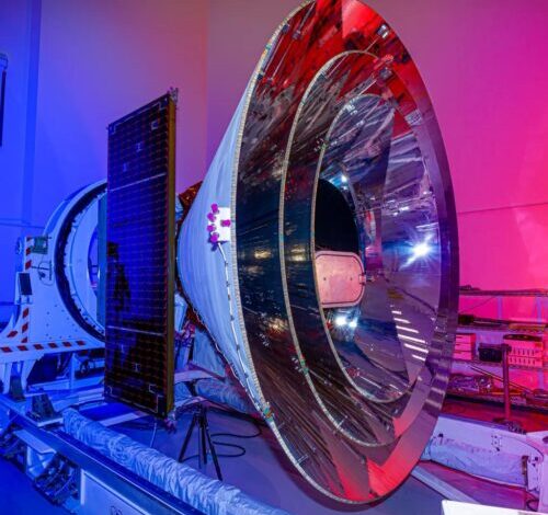 No, that’s not a cosmic cone of shame—it’s NASA’s newest space telescope