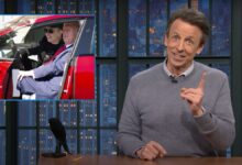 Seth Meyers gleefully roasts Trump and Musks Tesla ad