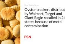 Oyster crackers distributed by Walmart, Target and Giant Eagle recalled in 24 states because of metal contamination