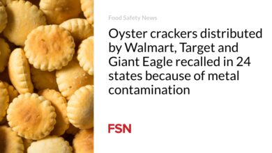 Oyster crackers distributed by Walmart, Target and Giant Eagle recalled in 24 states because of metal contamination