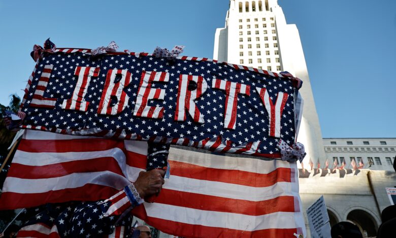 “Hands Off” Protests Against President Donald Trump, Elon Musk Across the US