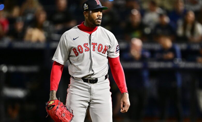 Red Sox’ Aroldis Chapman on Vlad stare down after 100.9 mph K: ‘Having fun’