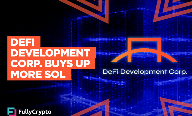 DeFi Development Corp. Purchases Over $11 Million More SOL