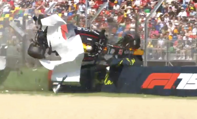 Yuki Tsunoda’s violent crash in qualifying brings out red flag at Emilia Romagna GP