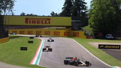 Another sign points at Imola’s F1 exit