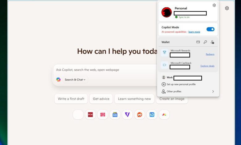 Here’s what the new ‘Copilot Mode’ within Edge looks like
